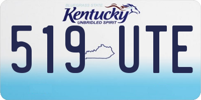 KY license plate 519UTE