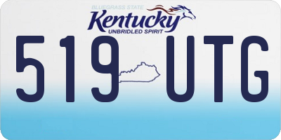 KY license plate 519UTG