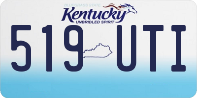 KY license plate 519UTI