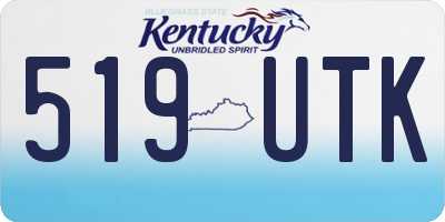 KY license plate 519UTK