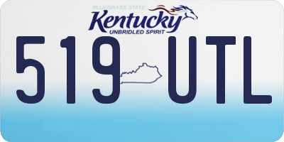 KY license plate 519UTL