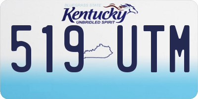 KY license plate 519UTM