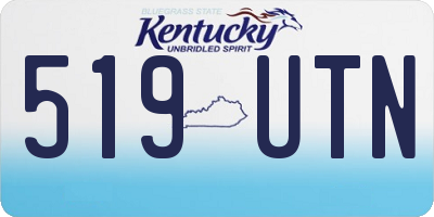 KY license plate 519UTN