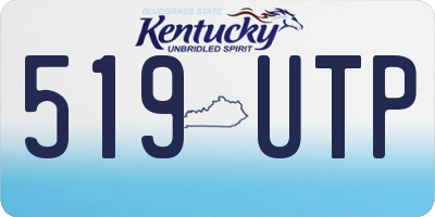 KY license plate 519UTP