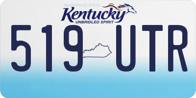 KY license plate 519UTR