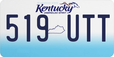 KY license plate 519UTT