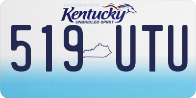 KY license plate 519UTU