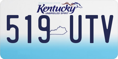 KY license plate 519UTV