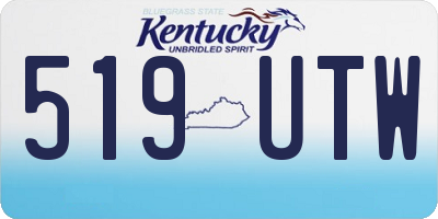 KY license plate 519UTW