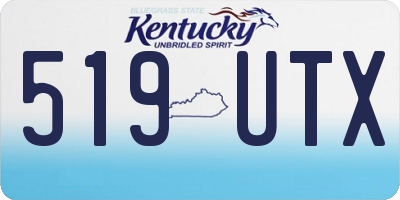 KY license plate 519UTX