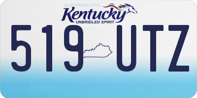 KY license plate 519UTZ