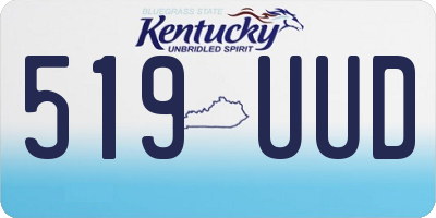 KY license plate 519UUD