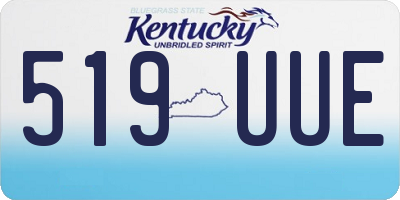 KY license plate 519UUE