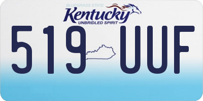 KY license plate 519UUF