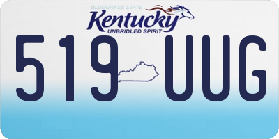 KY license plate 519UUG