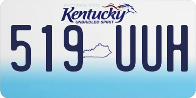 KY license plate 519UUH