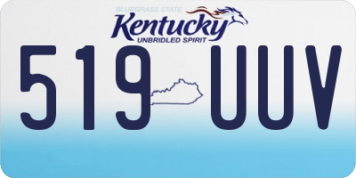 KY license plate 519UUV