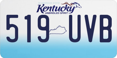 KY license plate 519UVB