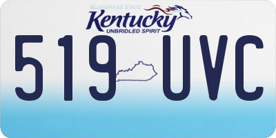 KY license plate 519UVC