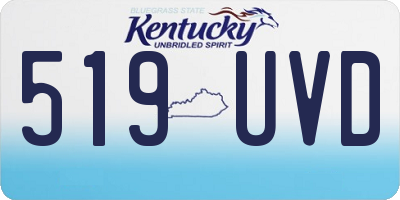 KY license plate 519UVD