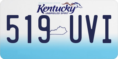 KY license plate 519UVI