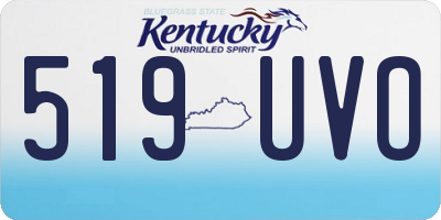 KY license plate 519UVO