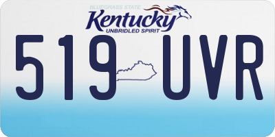 KY license plate 519UVR