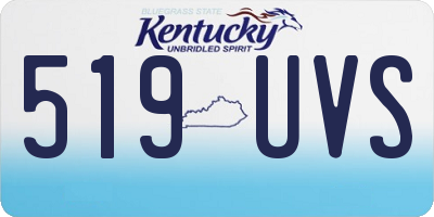 KY license plate 519UVS