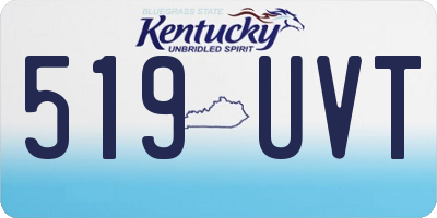 KY license plate 519UVT