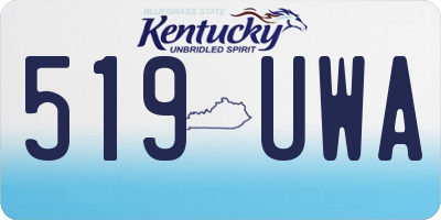 KY license plate 519UWA