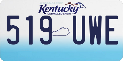 KY license plate 519UWE