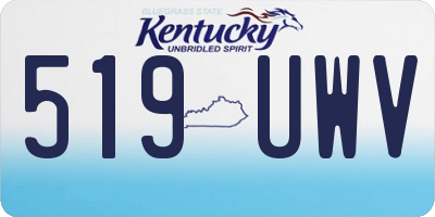 KY license plate 519UWV