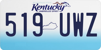 KY license plate 519UWZ