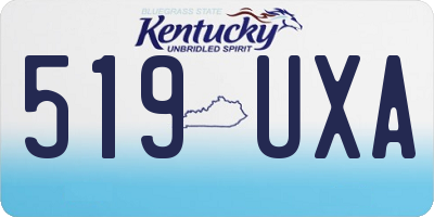 KY license plate 519UXA