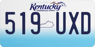 KY license plate 519UXD