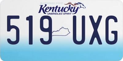 KY license plate 519UXG