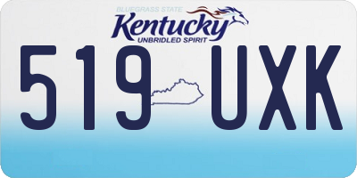 KY license plate 519UXK