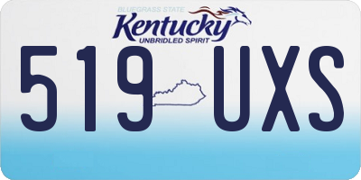KY license plate 519UXS