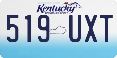 KY license plate 519UXT