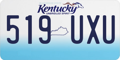 KY license plate 519UXU