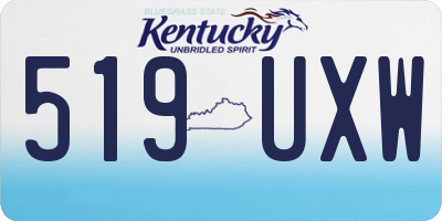 KY license plate 519UXW