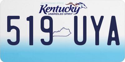 KY license plate 519UYA