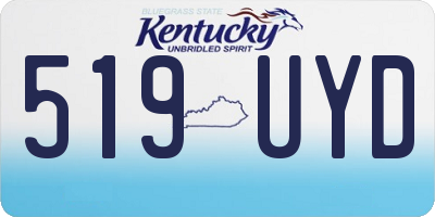 KY license plate 519UYD