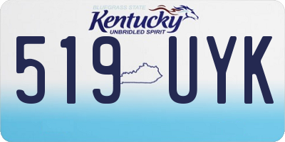 KY license plate 519UYK
