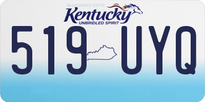 KY license plate 519UYQ