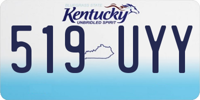 KY license plate 519UYY