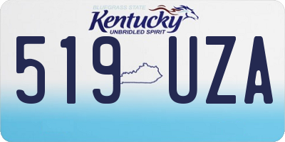 KY license plate 519UZA
