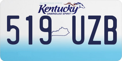 KY license plate 519UZB