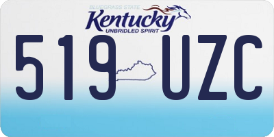 KY license plate 519UZC