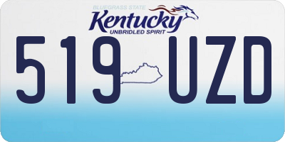 KY license plate 519UZD